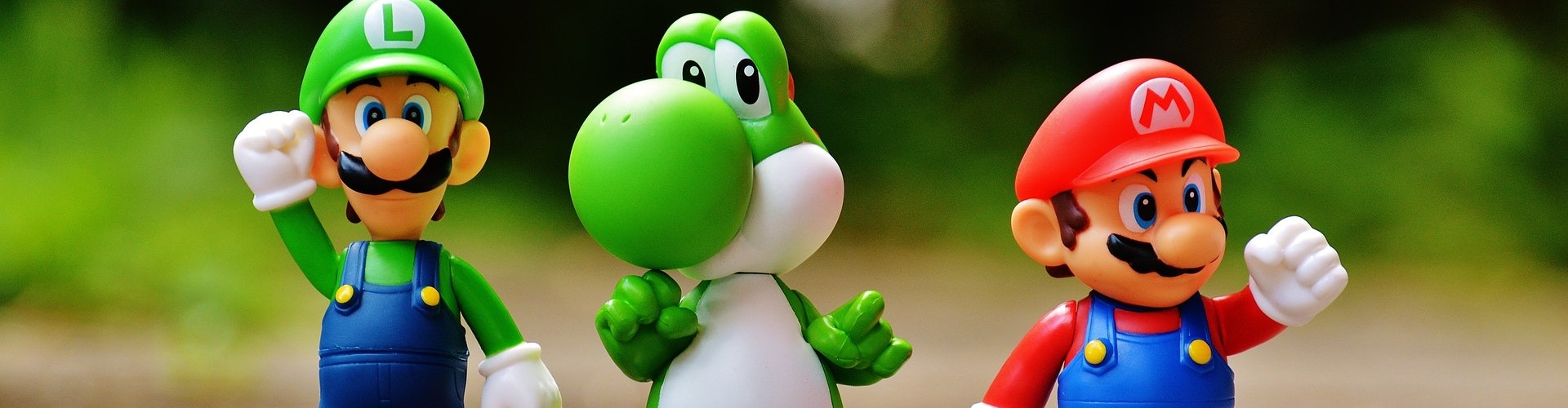Focus Photo Of Super Mario Luigi And Yoshi Figurines 163036
