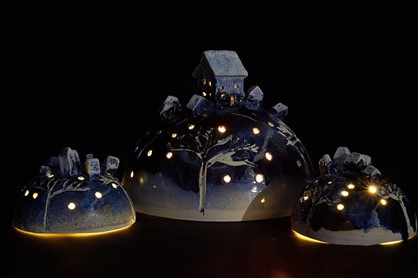 Level 2 Ceramics Student Work - night lights