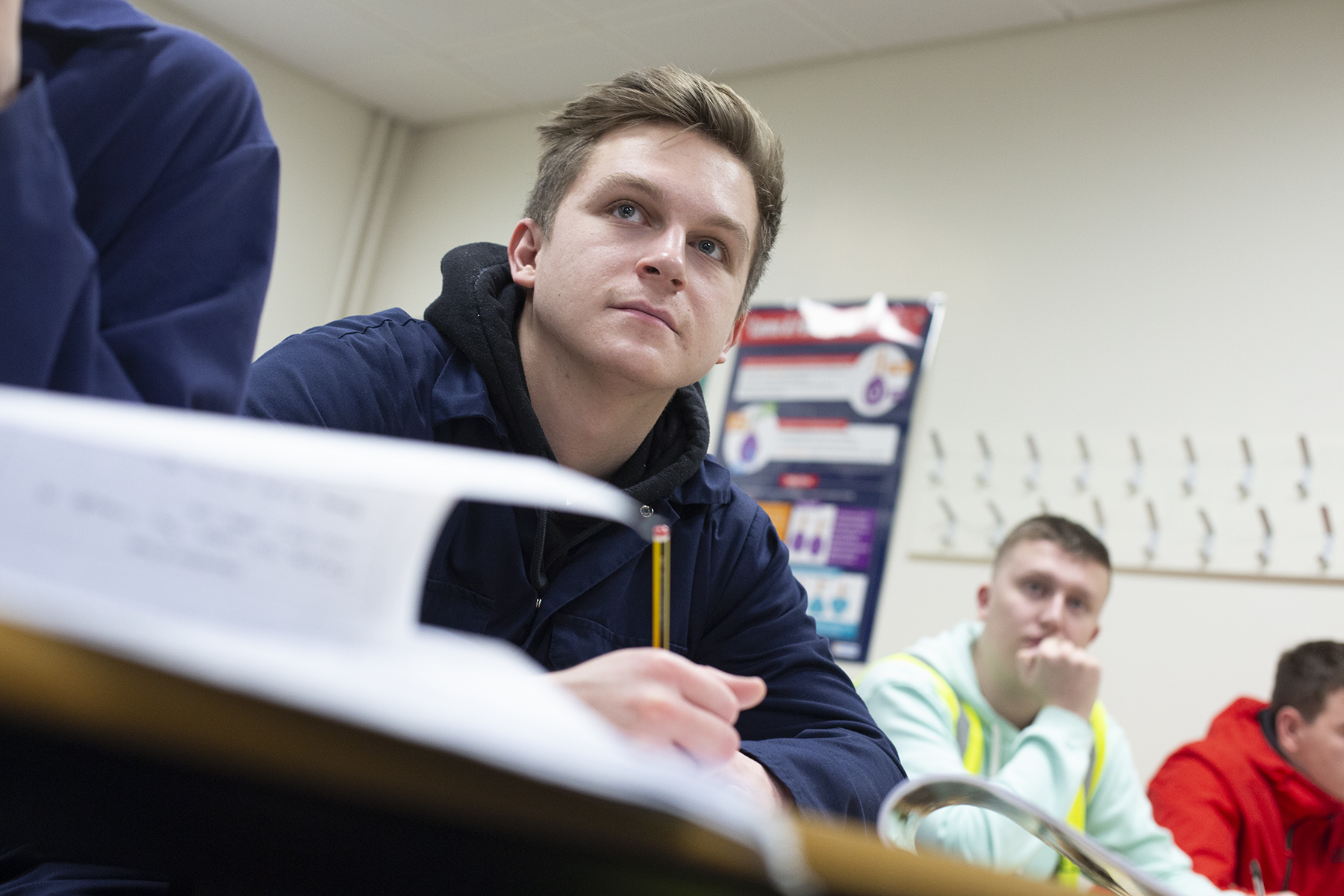 Student In Aviation Classroom