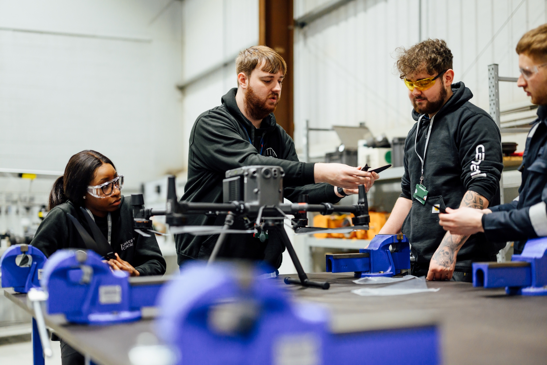 Energyacademyhe Teaching Students Drone