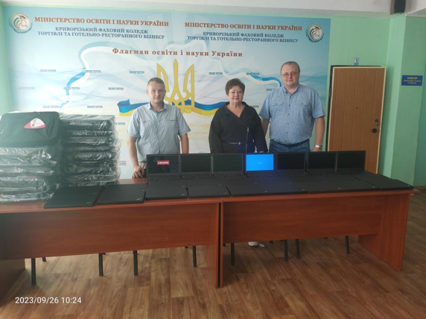 Vitaly And The Ukrainian Team With The NCG Laptop Donation