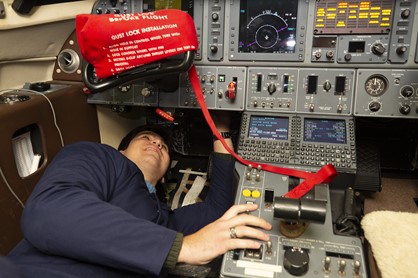 Student Under Cockpit