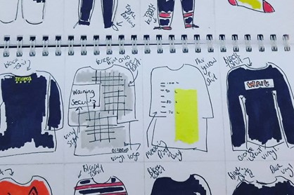 Fashion Business Retail Newcastle College Hand Rendered Sketchbook