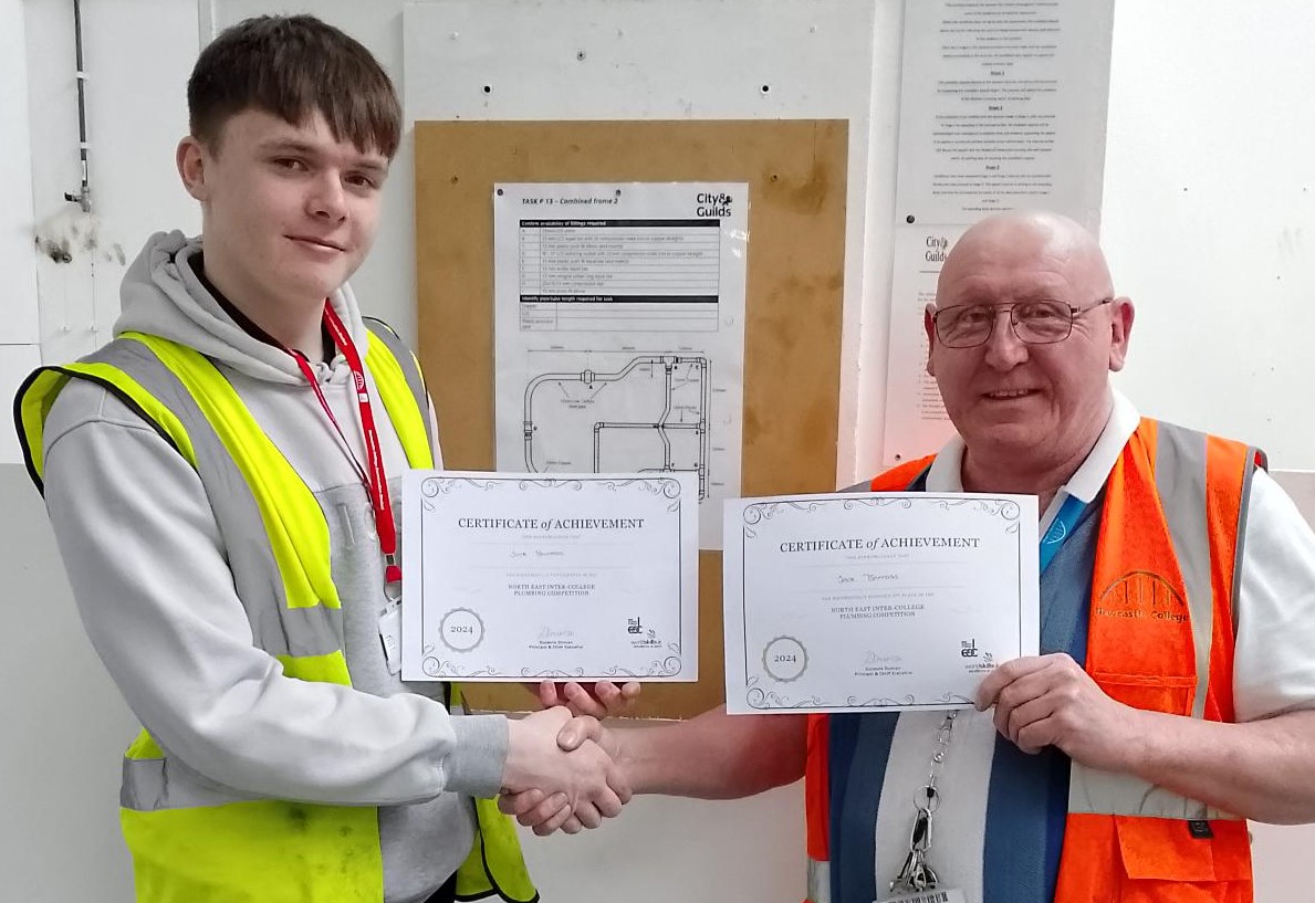 Jack Barrass And Teacher Phil Foster