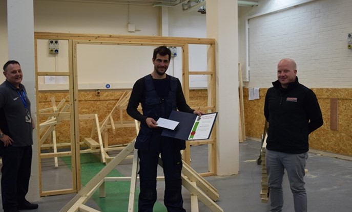 Commendation For Newcastle College Carpentry Student From Institute Of Carpenters (Ioc)